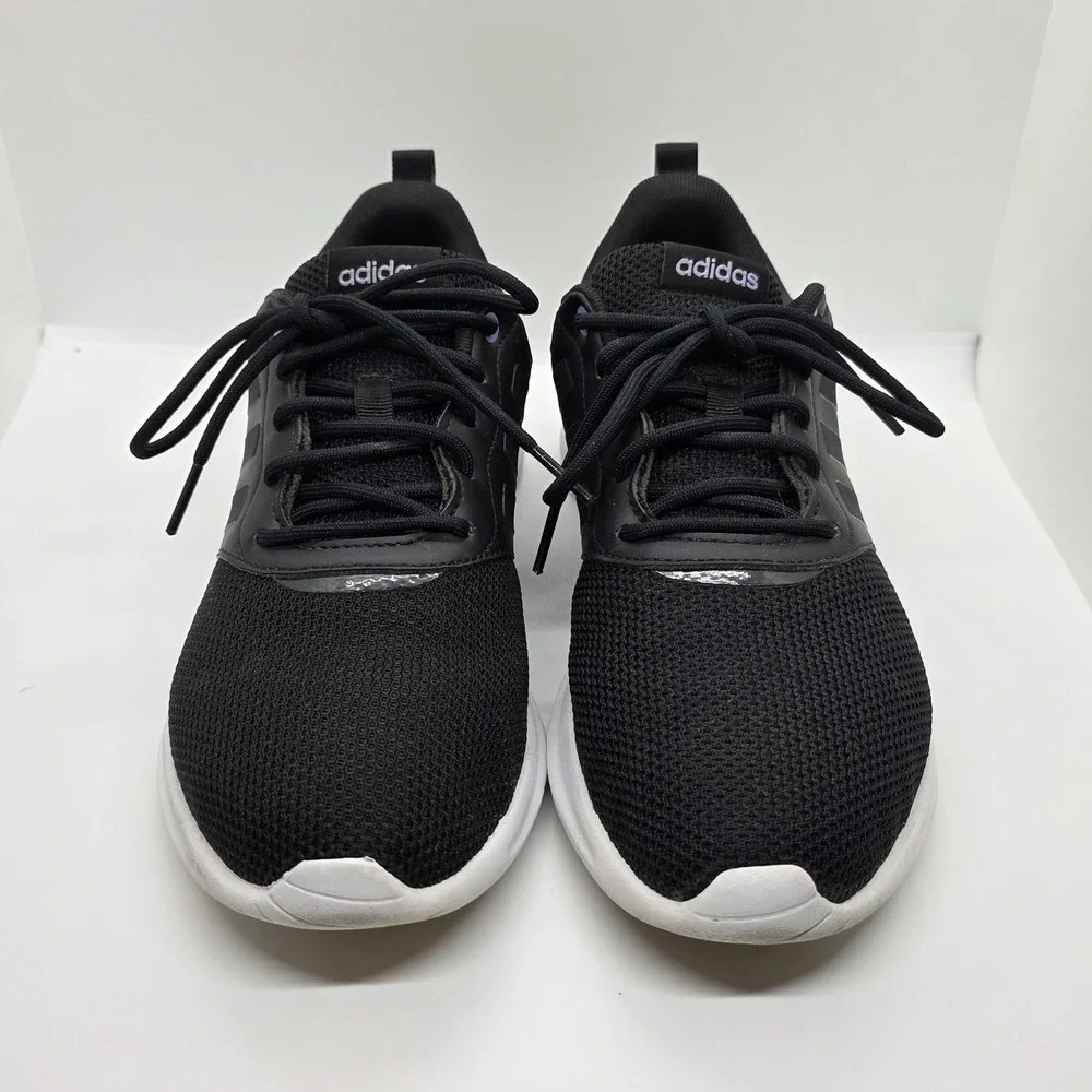 adidas QT Racer 2.0 Cloudfoam Shoes Black White Men's Size 9 H00548